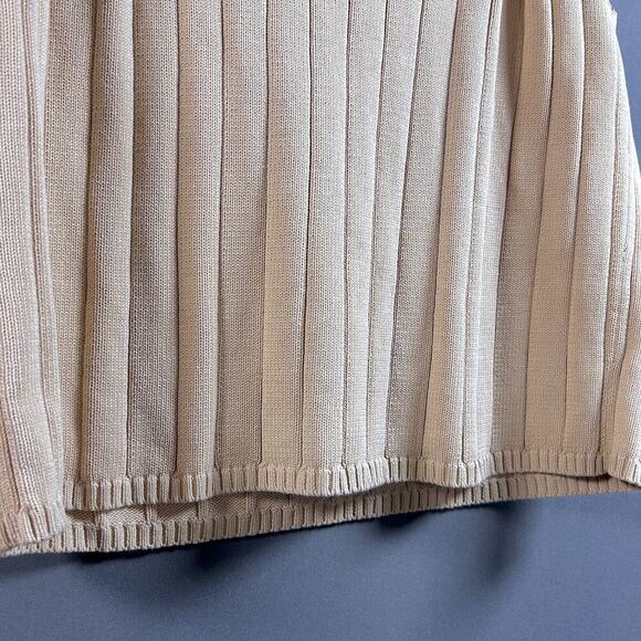 Ribbed Knit Cropped Sweater Tank Minimalist Clean Capsule Wardrobe SMALL MED - Picture 4 of 8